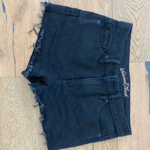 Black Jean Shorts